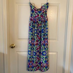 Mara Hoffman,Anthropologie strapless vibrant dress